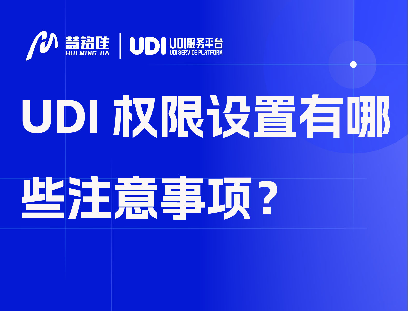UDI权限设置有哪些注意事项？